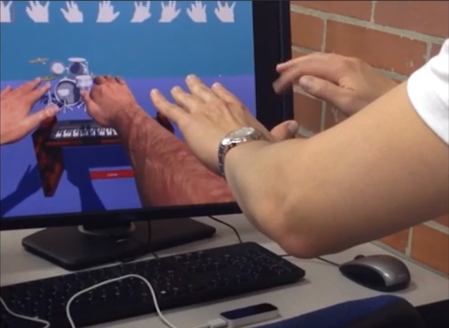 La imagen representa la aplicación de identificación de gestos secuencial mediante la nota musical do.