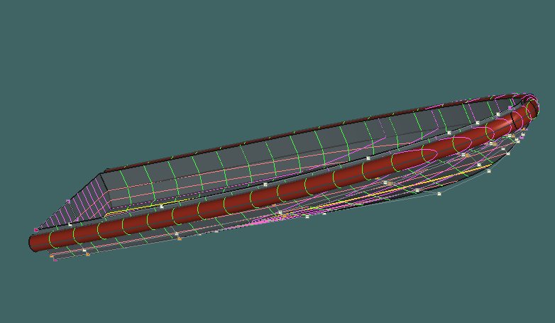 Three-dimensional model of a fishing boat