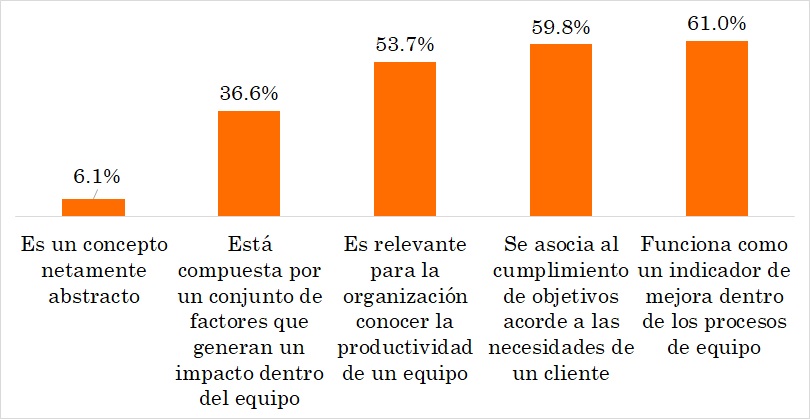 Percepciones de los profesionales sobre productividad de equipo en ASD