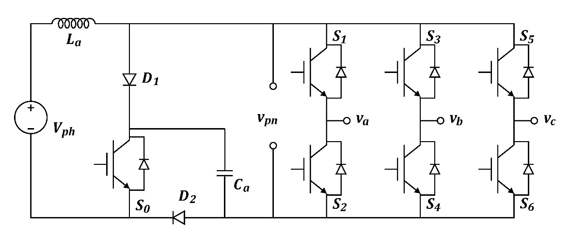 One-line diagram of the Three-Phase quasi-Switched
Boost Inverter.