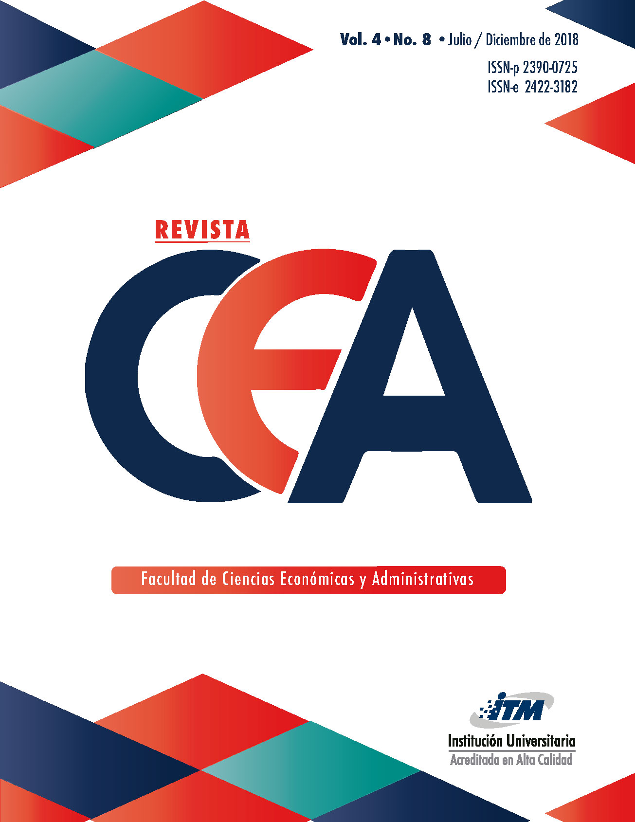 carátula revista cea volumen 4 número 8, julio, diciembre de 2018